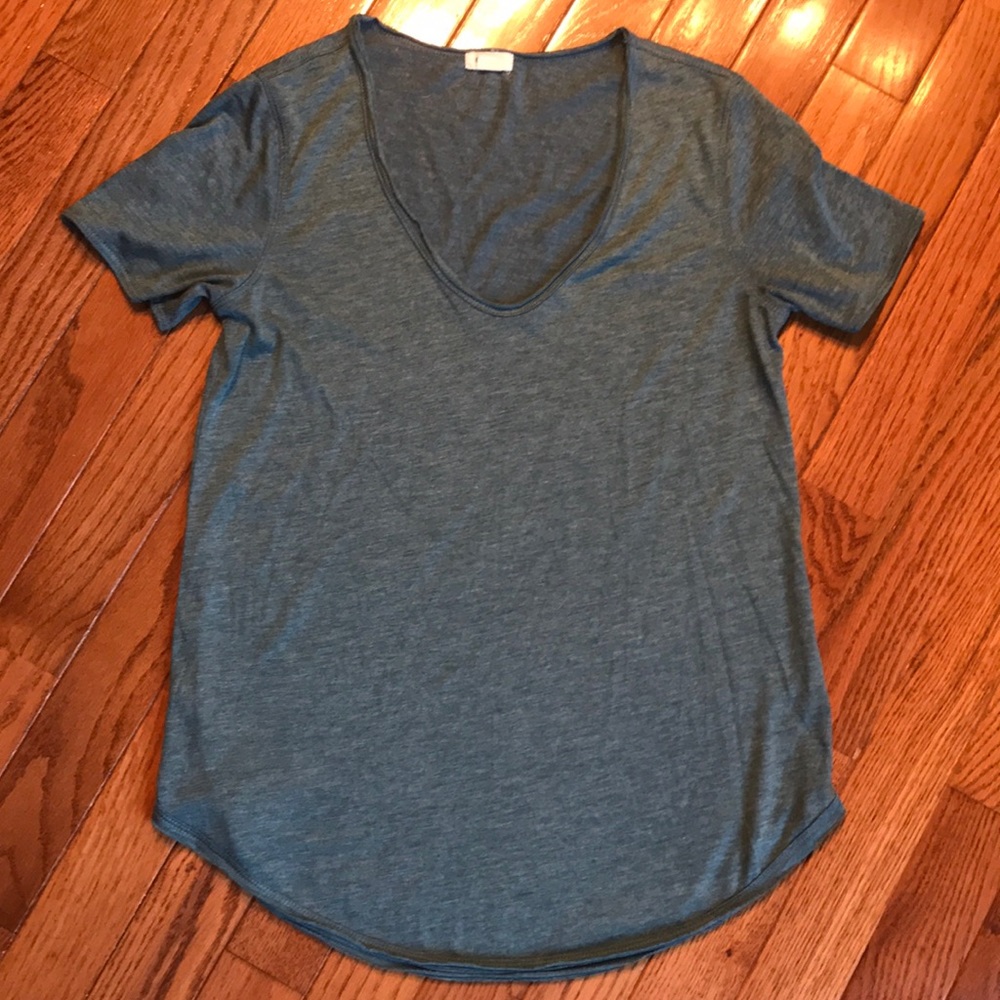 Teal soft v-neck